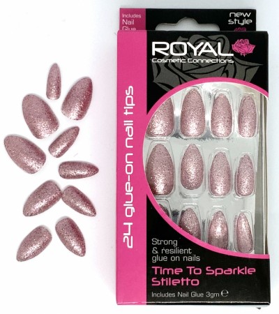 ROYAL Time To Sparkle Stiletto False Nails