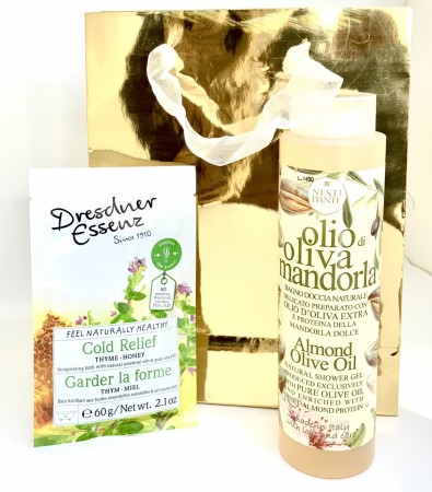 DRESDNER Cold Relief Bad + NESTI Olive Oil Shower m/Gavepose