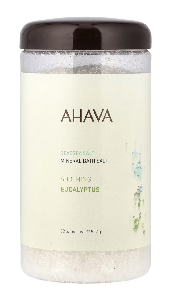 Dead Sea badesalt med Eukalyptus. Er velkjent for å gi mykere og sunnere hud, dempe eksem og psoriasis og i tillegg er det muskelavspennende. Har antiflammatoriske egenskaper. Eukalyptus løser opp tette luftveier/bihuler og gir velvære til hustrige dager.